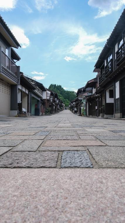 Stone paved street